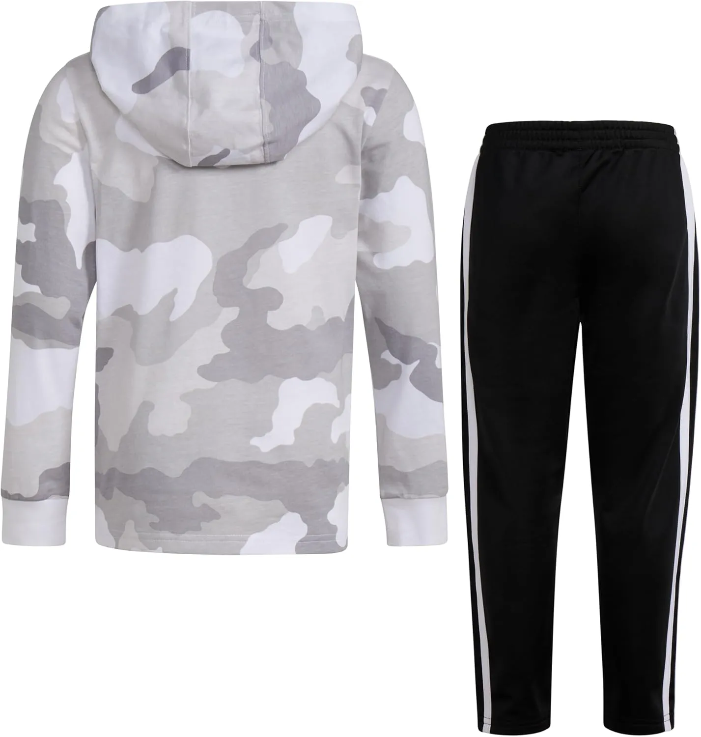 adidas Boys Long Sleeve Camo Fleece Hooded Pullover Set