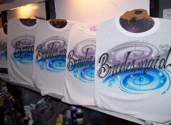 Airbrushed Bridal Party Shirts for the Bridesmaid, Maid of Honor & More