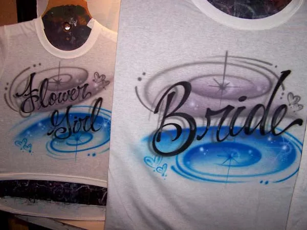 Airbrushed Bridal Party Shirts for the Bridesmaid, Maid of Honor & More