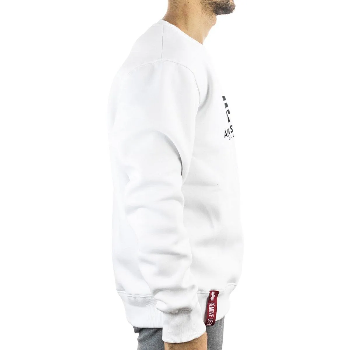 Alpha Industries Inc Basic Sweatshirt 178302-09alt - weiss-schwarz
