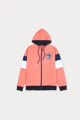 Applique Panelled Hoodie
