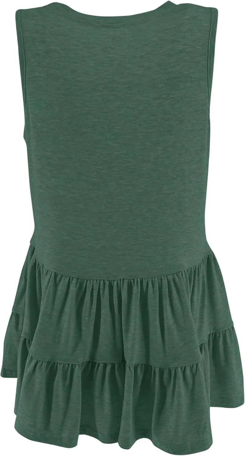 Bingerlily Women's Flowy Tank Tops Camis Sleeveless Crew Neck Casual Shirts Loose Fitting Blouses