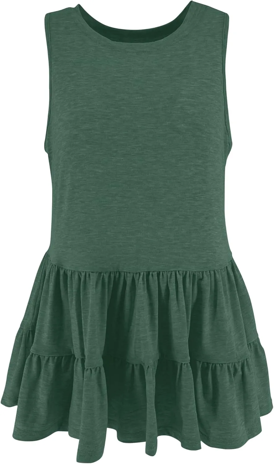 Bingerlily Women's Flowy Tank Tops Camis Sleeveless Crew Neck Casual Shirts Loose Fitting Blouses