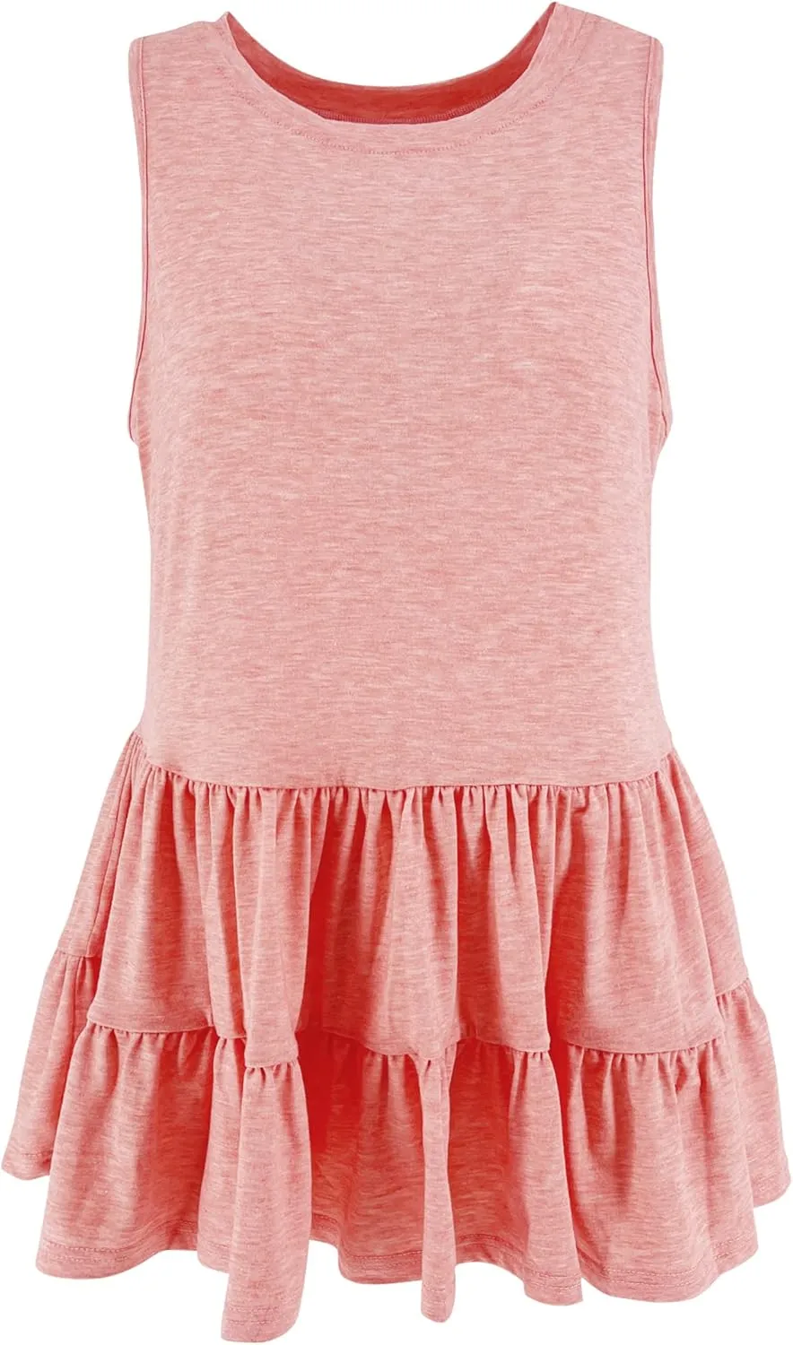 Bingerlily Women's Flowy Tank Tops Camis Sleeveless Crew Neck Casual Shirts Loose Fitting Blouses