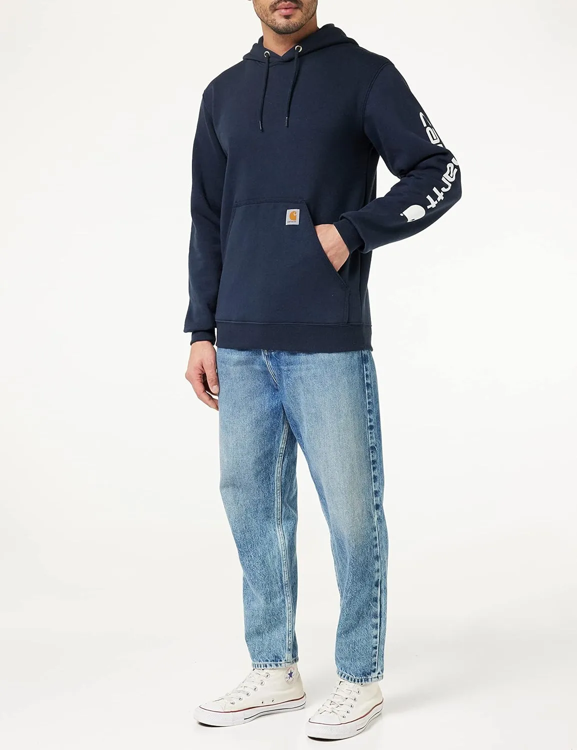 Carhartt Men's K288 Loose Fit Midweight Logo Sleeve Graphic Sweatshirt