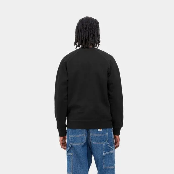 Carhartt WIP  Chase Crewneck Sweatshirt Black - Gold