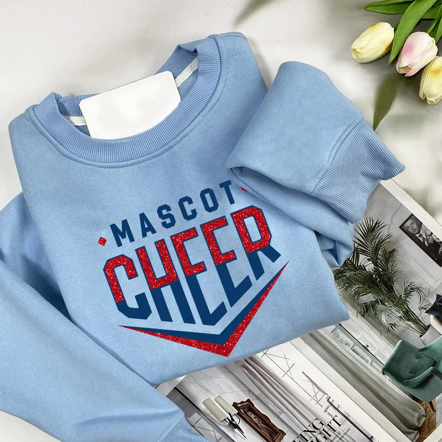 Cheer Chevron Shirt, Cheer Team Shirt, Cheer Sweatshirt Glitter 02