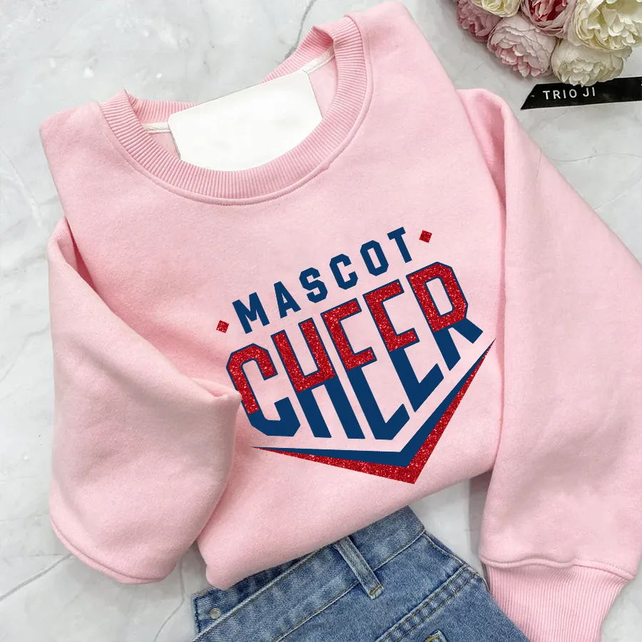 Cheer Chevron Shirt, Cheer Team Shirt, Cheer Sweatshirt Glitter 02
