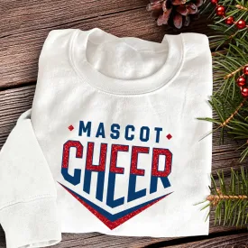 Cheer Chevron Shirt, Cheer Team Shirt, Cheer Sweatshirt Glitter 02