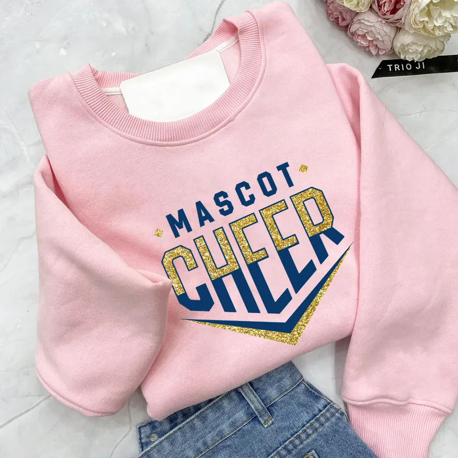 Cheer Chevron Shirt, Cheer Team Shirt, Cheer Sweatshirt Glitter