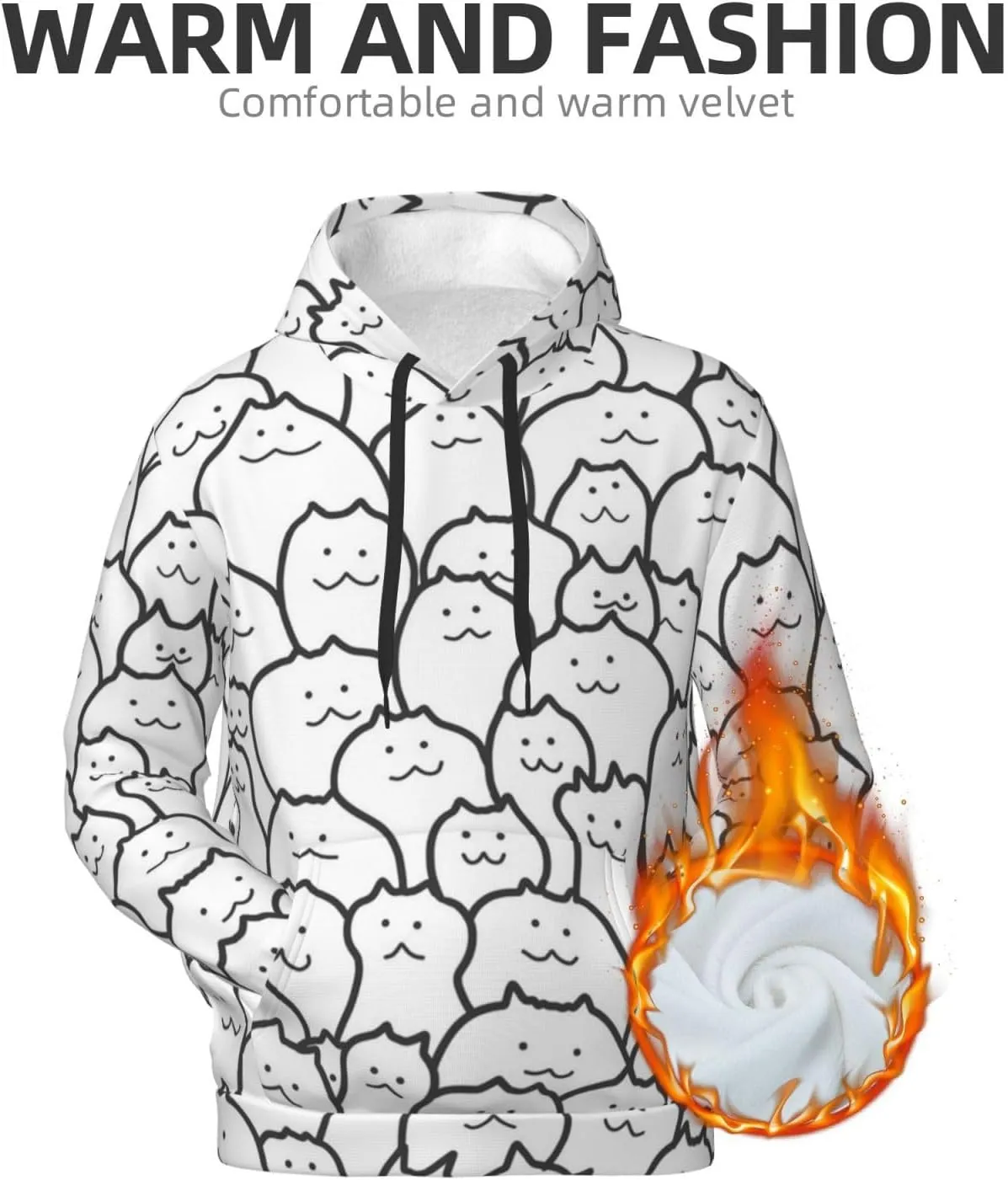 Cool Pullover Hoodie Sweatshirt for Men Women Athletic Hoodies with Pockets
