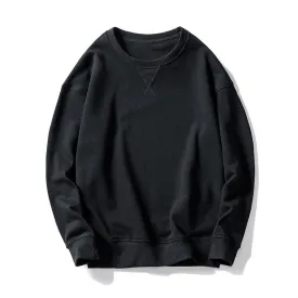 Cotton Loose Casual Crew Neck Sweatshirt