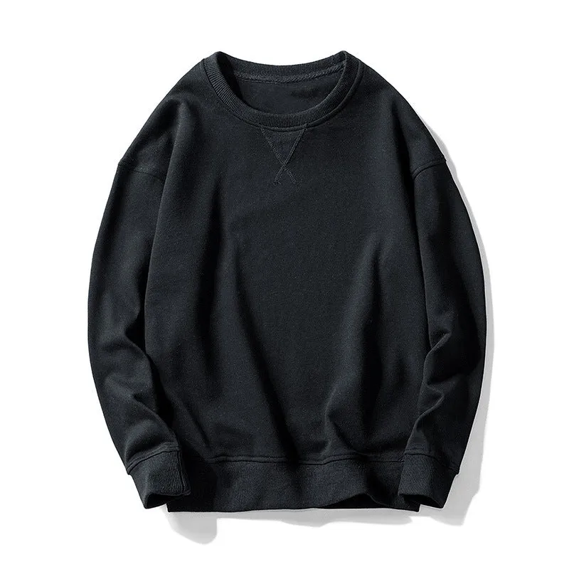 Cotton Loose Casual Crew Neck Sweatshirt