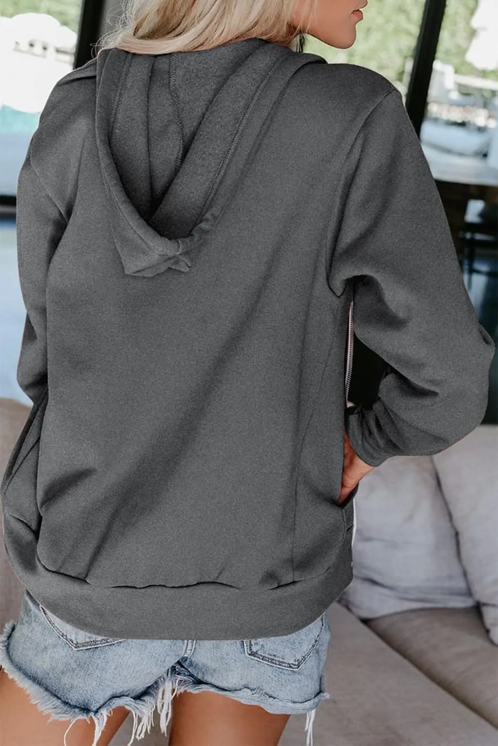 Dokotoo Women's Full Zip Up Hoodie Long Sleeve Hooded Sweatshirts Pockets Jacket Coat for Women