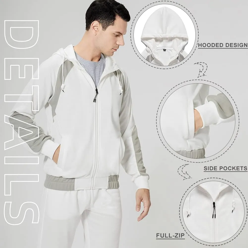 DUOFIER Men's Tracksuit Jogging Sweat Suits 2 Piece Casual Outfit Athletic Suit Set