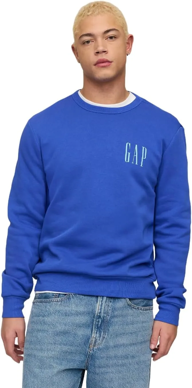 GAP Men's Logo Fleece Crew Sweatshirt