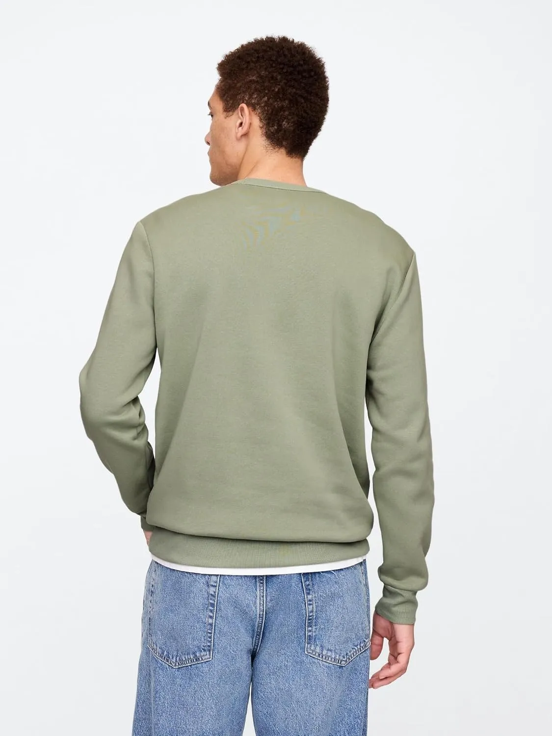 GAP Men's Logo Fleece Crew Sweatshirt