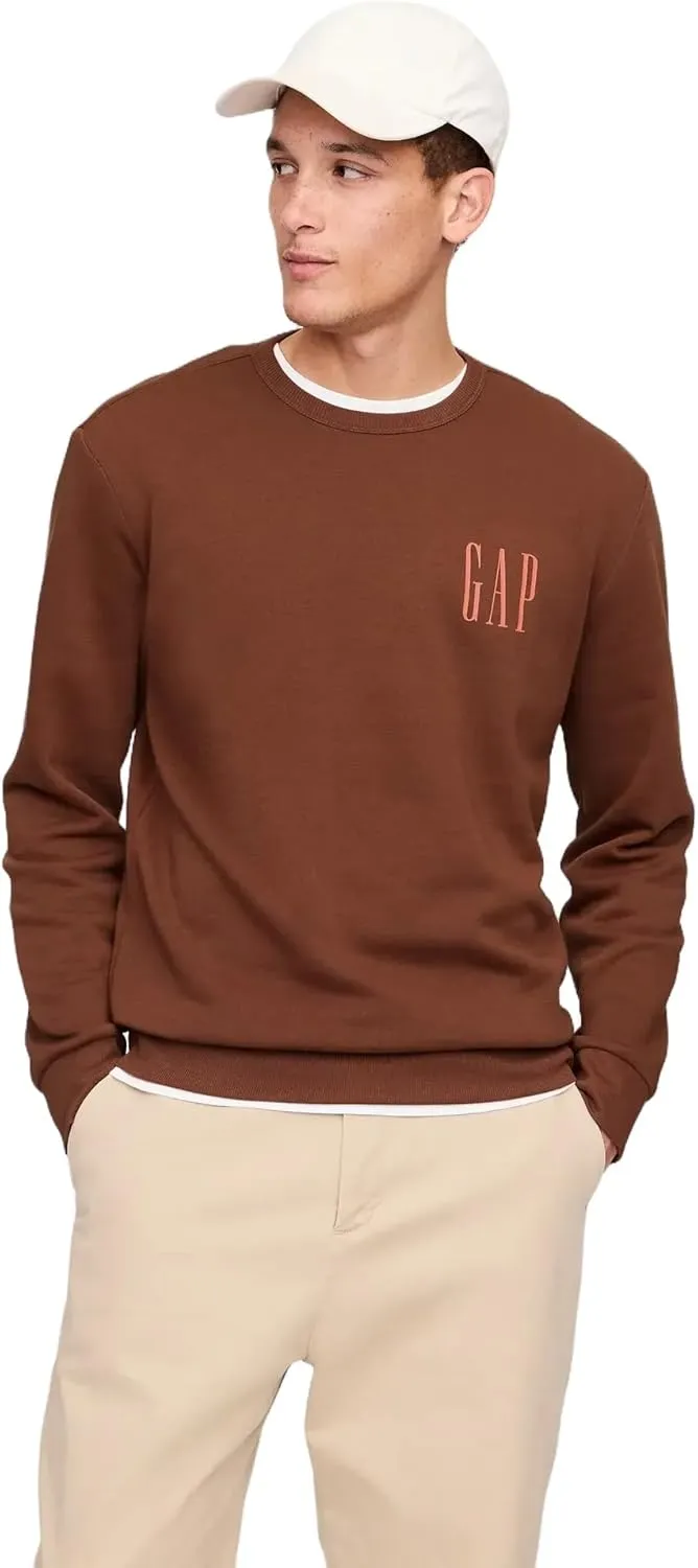 GAP Men's Logo Fleece Crew Sweatshirt
