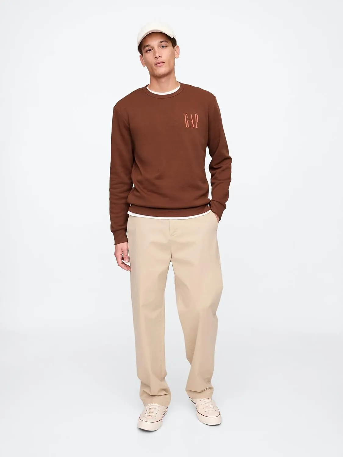 GAP Men's Logo Fleece Crew Sweatshirt