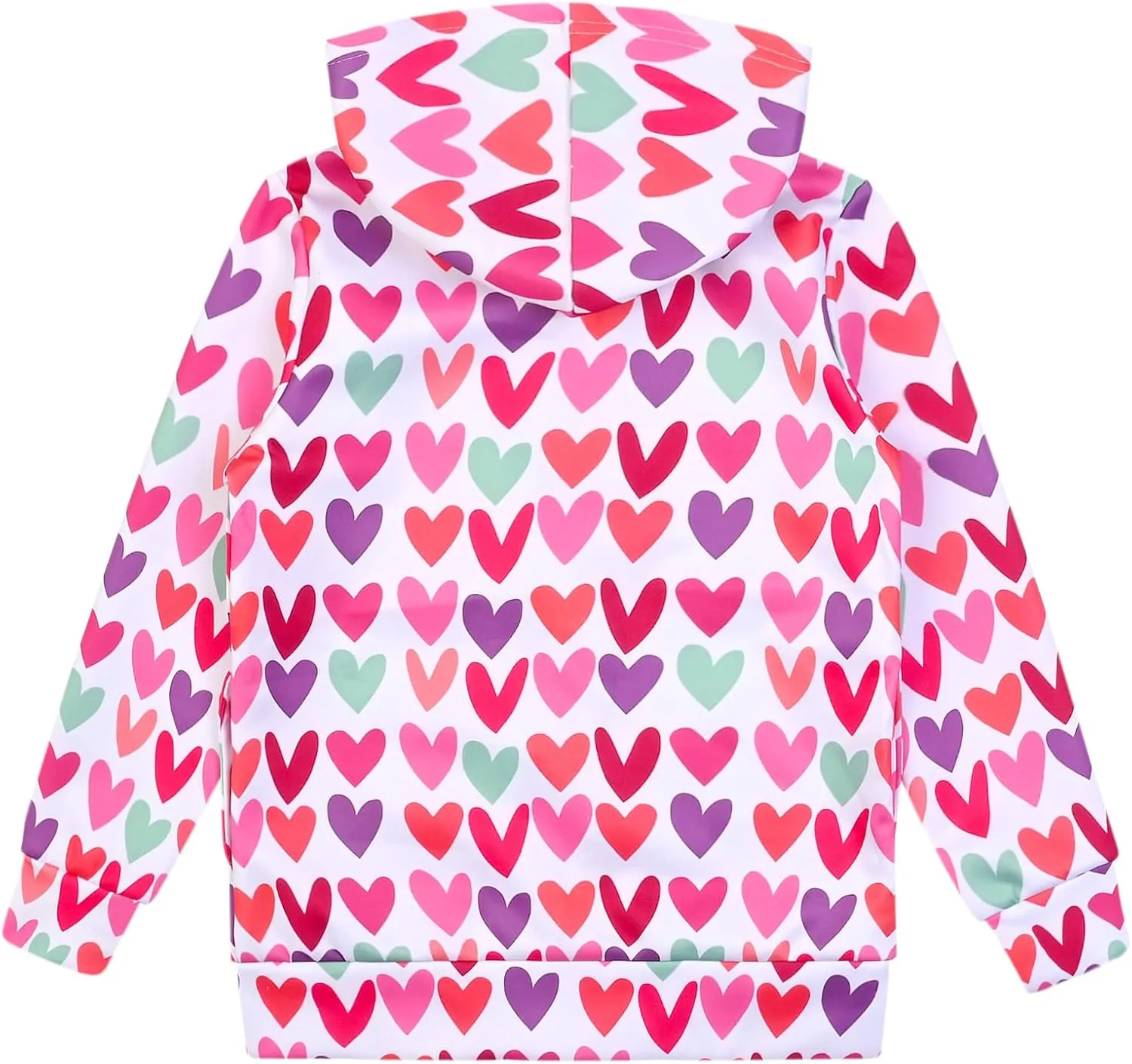 Girls Zip Up Hoodie Jacket Unicorn/Cat Sweatshirt with Pockets