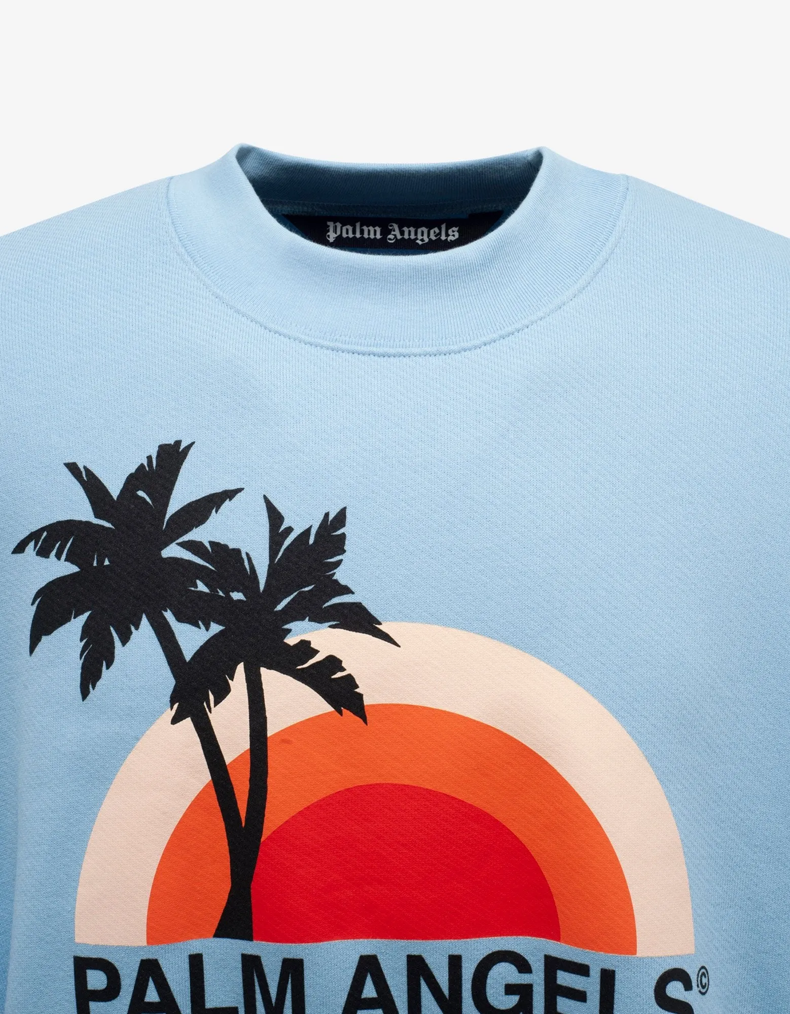 Light Blue Sunset Print Oversized Sweatshirt -