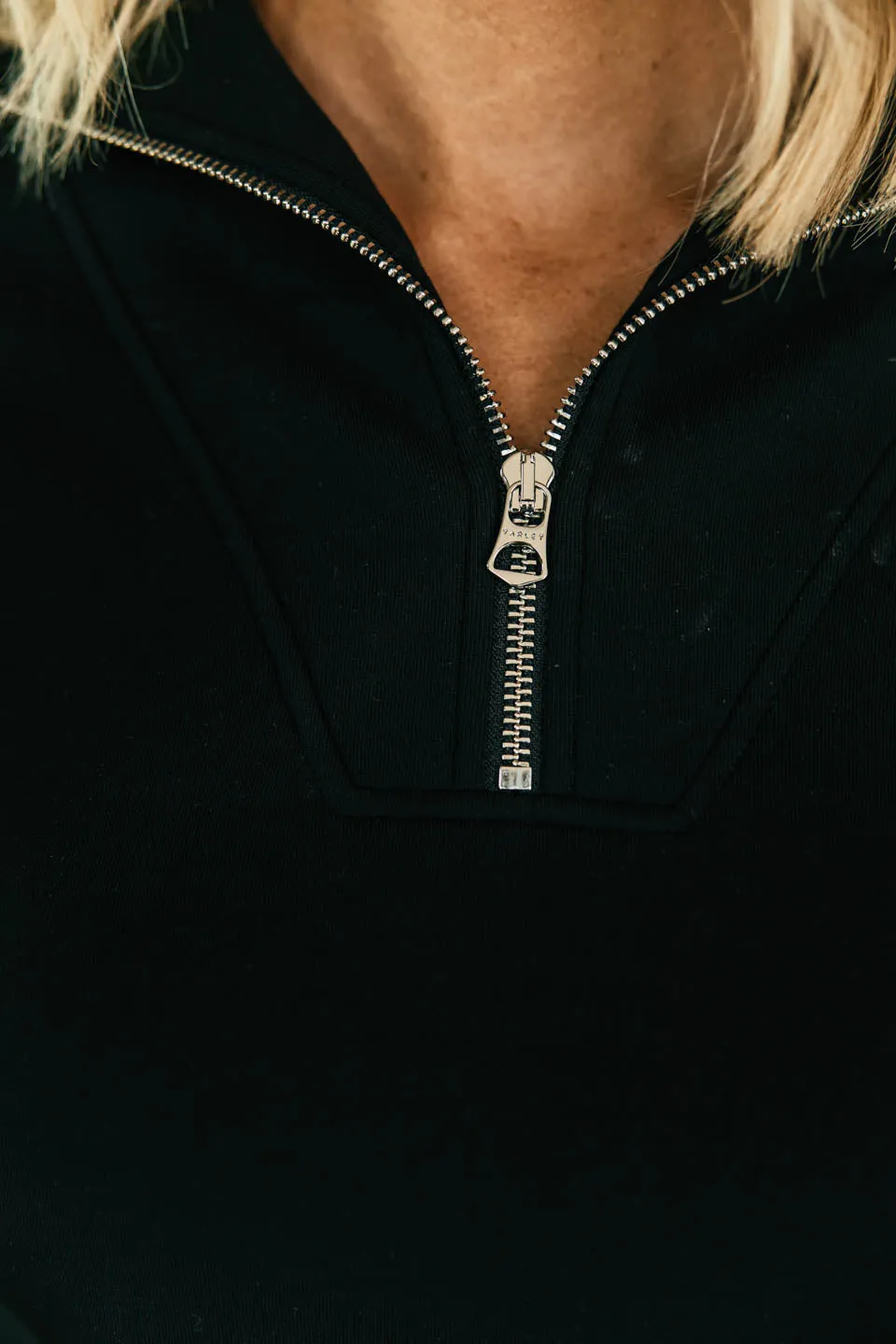 NEW!! Hawley Half Zip Sweatshirt in Black by VARLEY