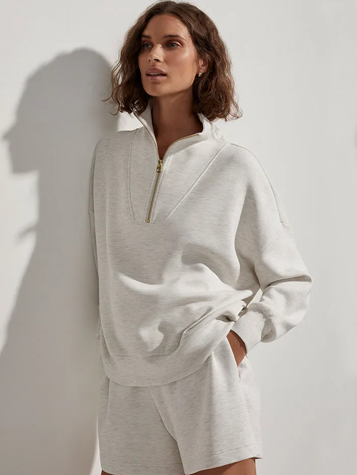NEW!! Hawley Half Zip Sweatshirt in Ivory by VARLEY