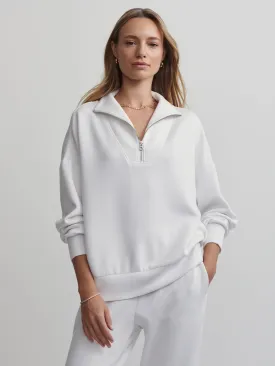 NEW!! Hawley Half Zip Sweatshirt in White by VARLEY