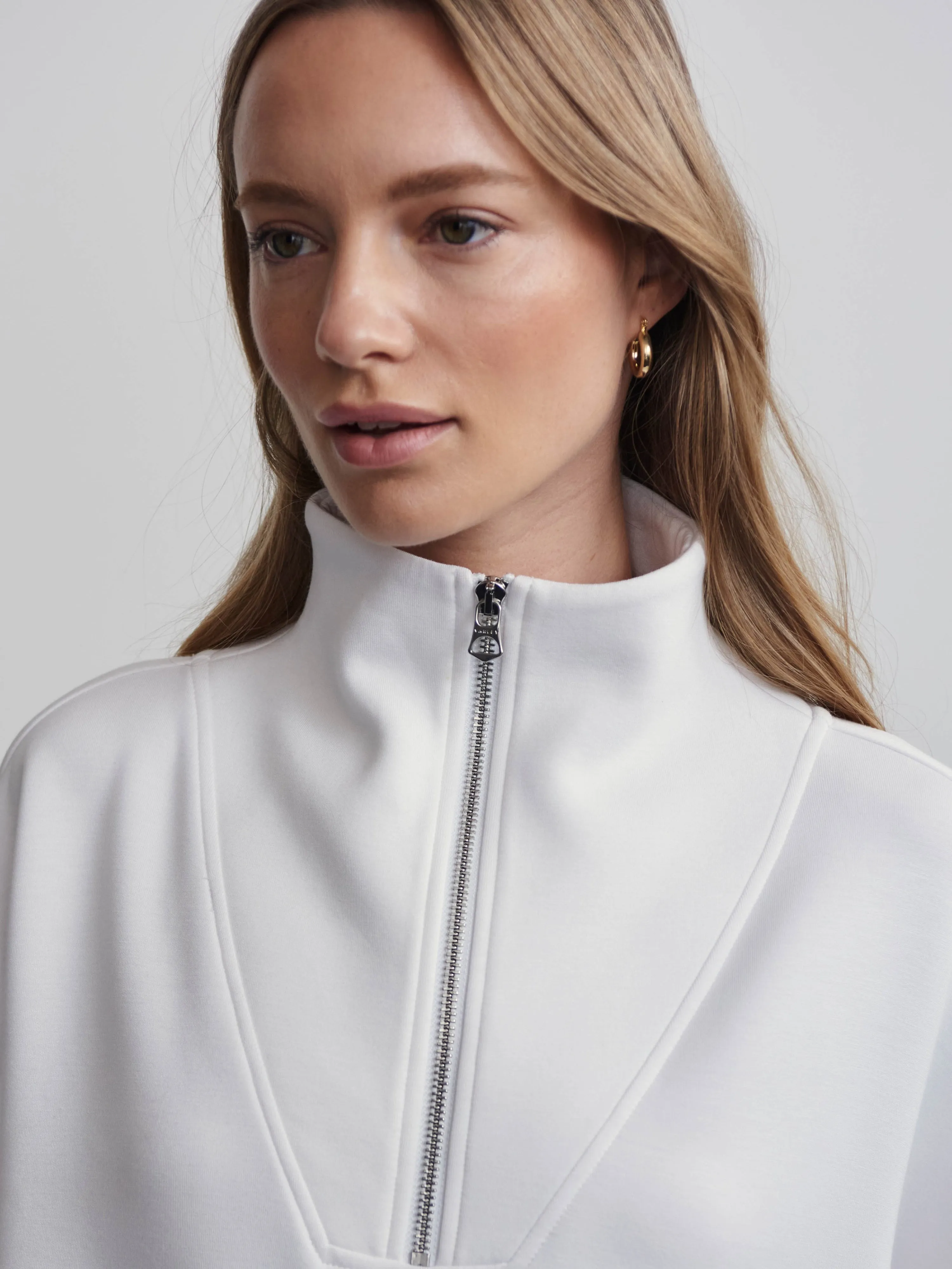 NEW!! Hawley Half Zip Sweatshirt in White by VARLEY