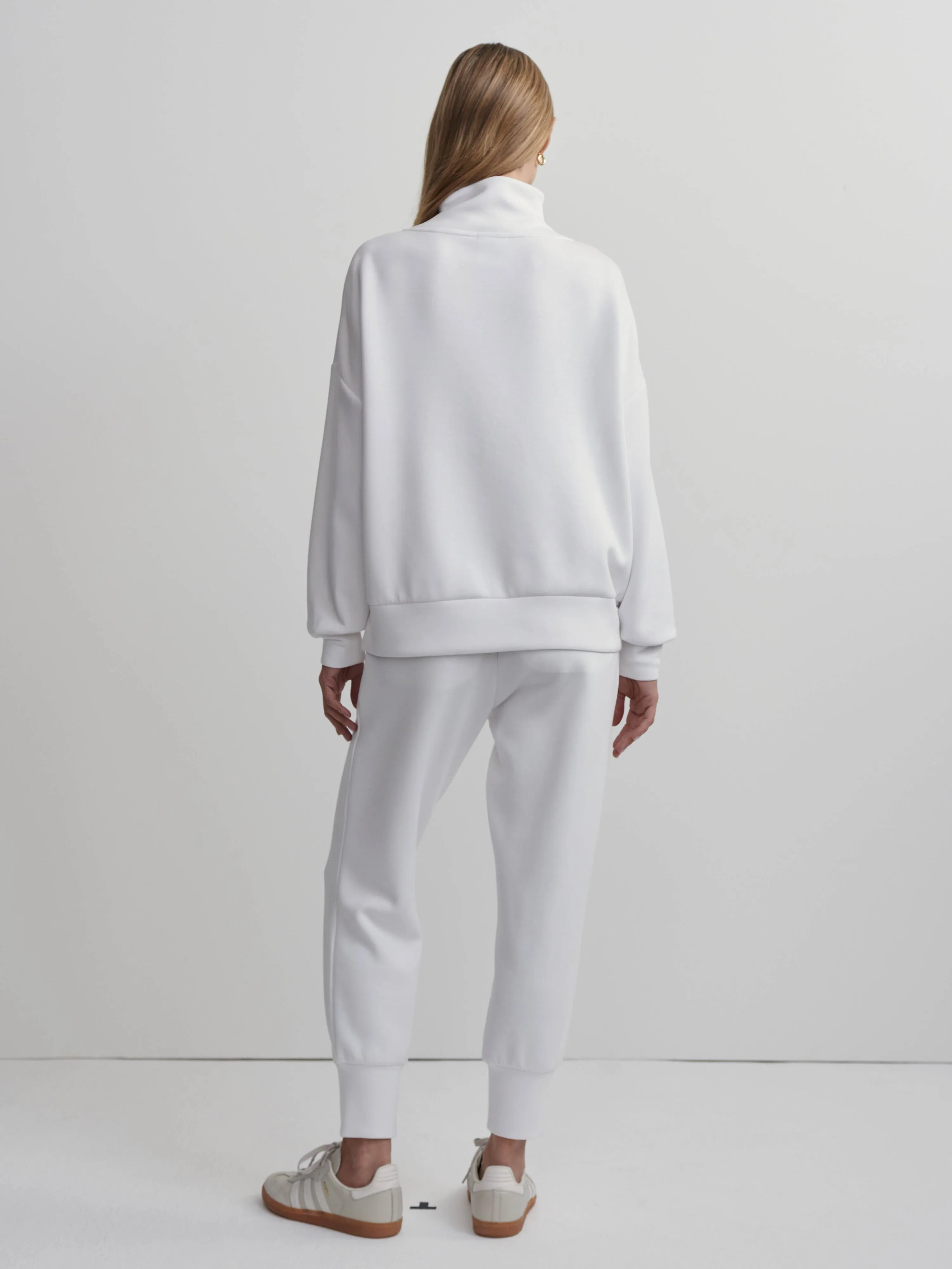 NEW!! Hawley Half Zip Sweatshirt in White by VARLEY