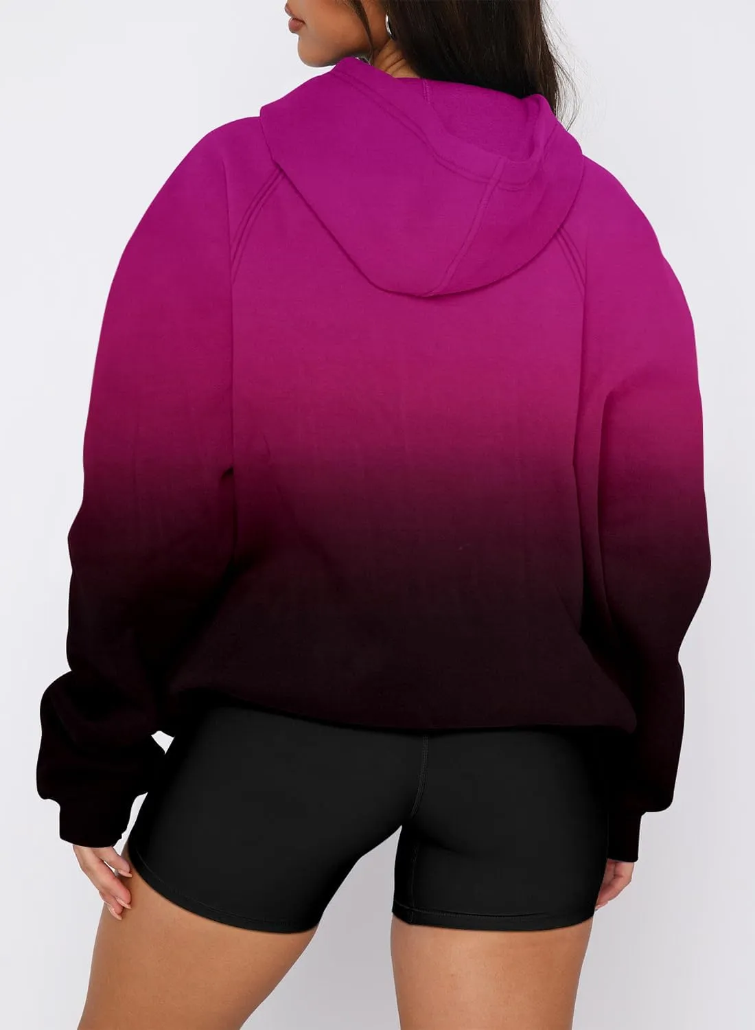 onlypuff Women Pullover Sweatshirt Long Sleeve Hoodies Kangaroo Pocket Fleece Basic Sweater