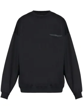Y-3 LOGO-PRINTED CREW NECK SWEATSHIRT